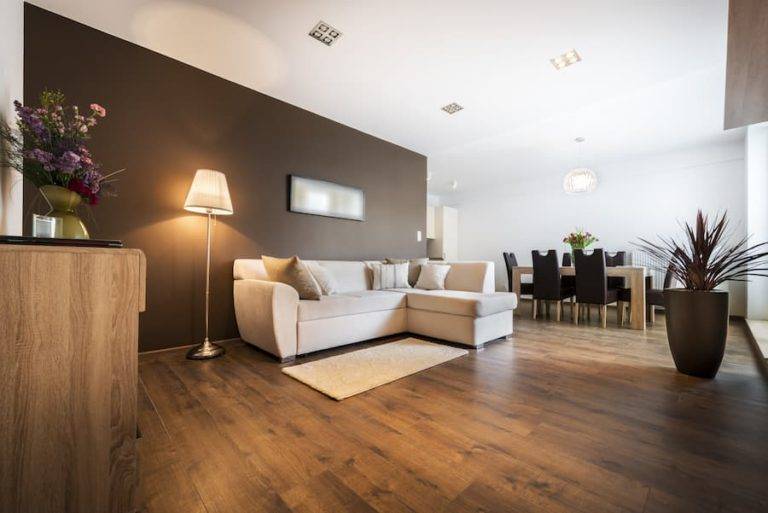 Open Plan Living Room With Wooden Floor